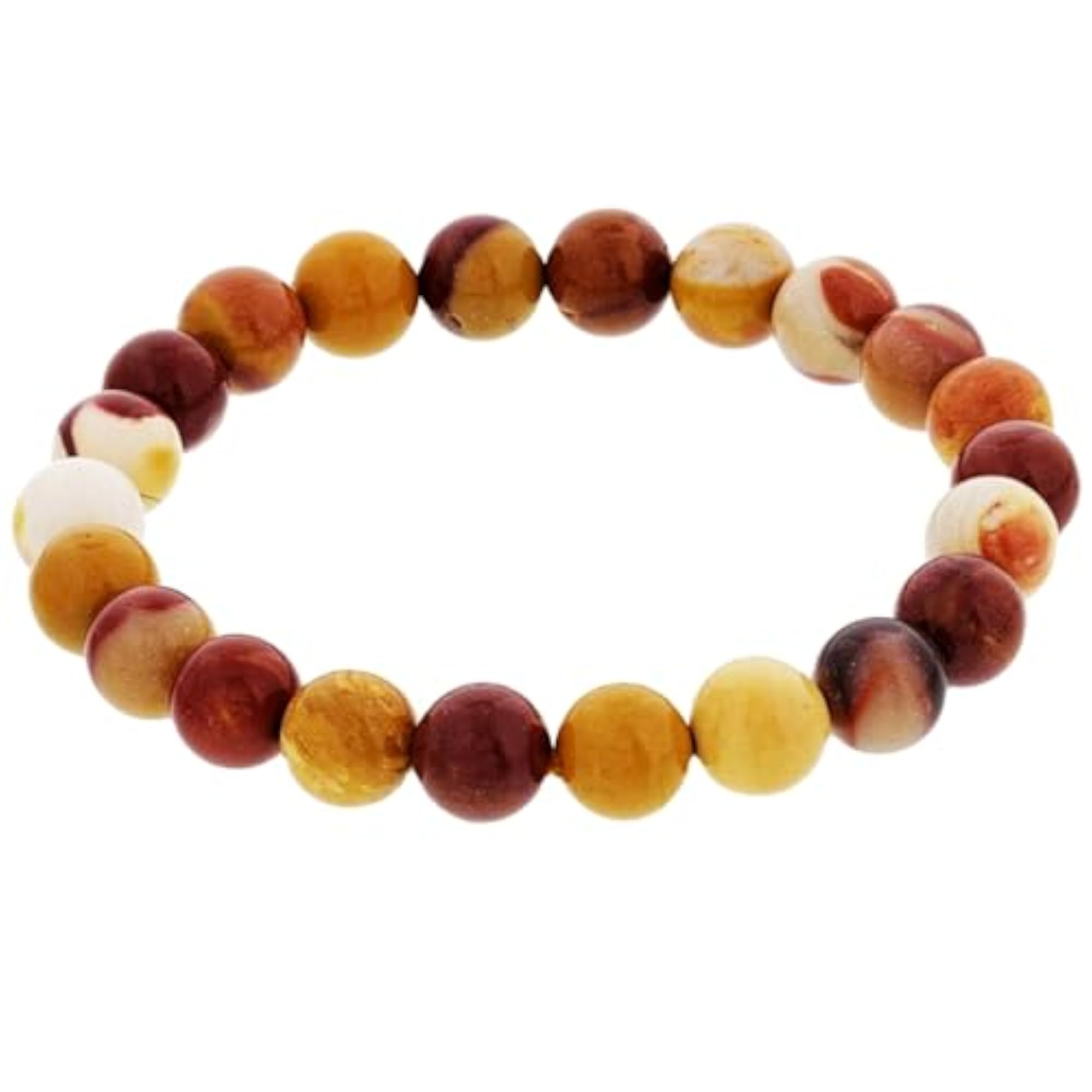 Natural Mookaite 8mm Stretchable Bracelet, Unisex